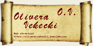 Olivera Vekecki vizit kartica